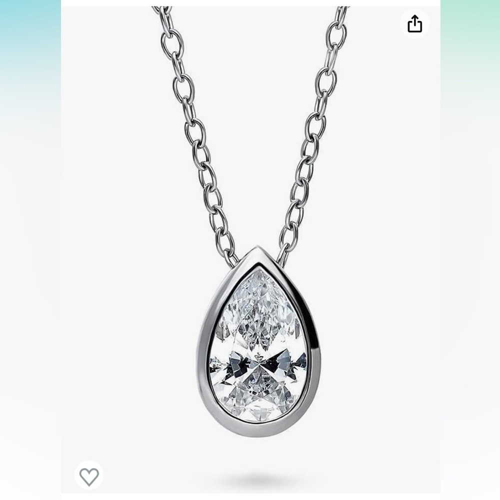 Berricle pear pendant necklace in sterling silver